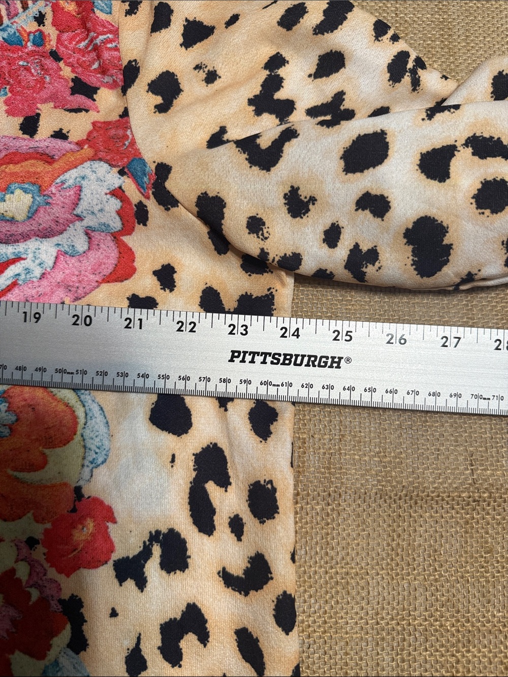 Floral Embroidered Leopard-Print Blouse in Beige - Picture 3 of 4